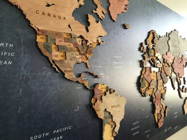 KASTHAM Wooden World Map - Kastham