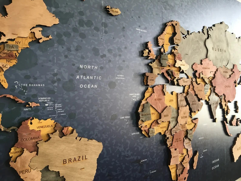 KASTHAM Wooden World Map - Kastham